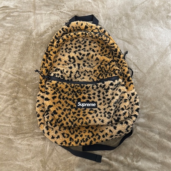 Supreme Bags Supreme Leopard Fleece Backpack Season Fw7 Poshmark
